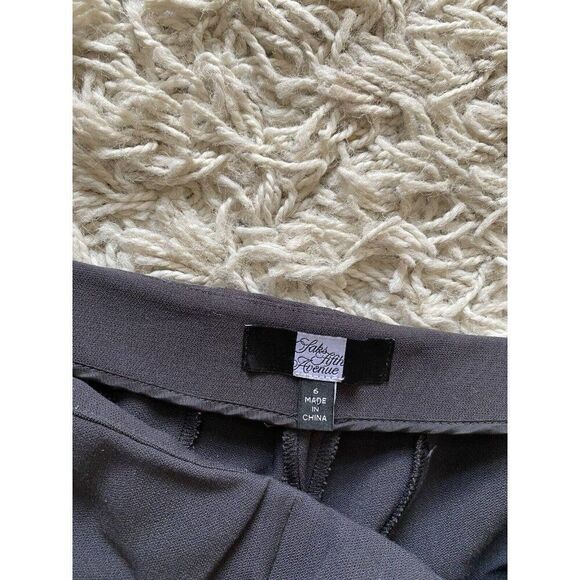 Saks Fifth Avenue Pants 6 Grey Slim Fit Pleat Front Trouser Dress - Picture 4 of 9